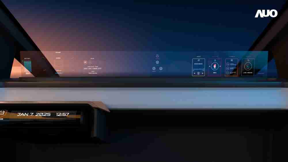 人生就是博无界透明显示接口(Horizon Image Glass)透过车运算方案整合仪表板、、、中控台及副驾显示器，，，一体式全景呈现，，提供乘用者清晰的前方视野、、行车必要信息与娱乐功能